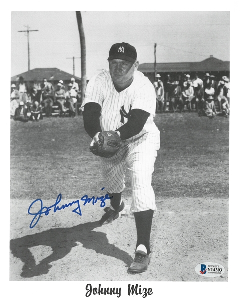 Johnny Mize Autographed 8x10 Photo