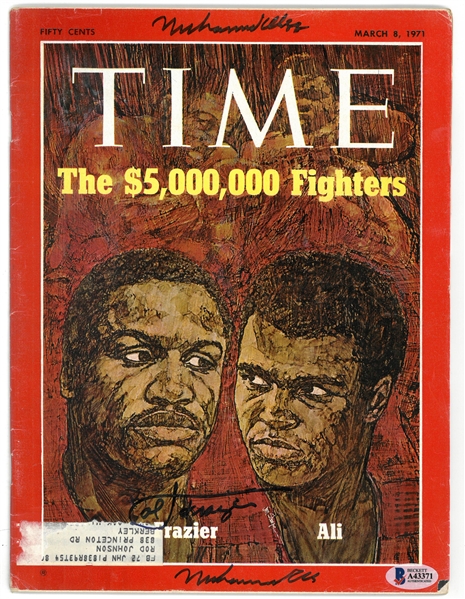 1971 Time Magazine Signed by Ali & Frazier