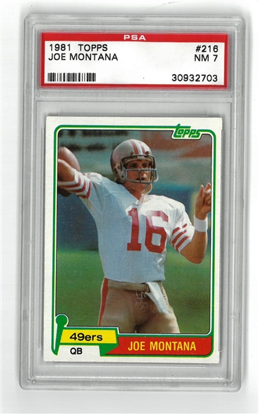 Joe Montana PSA 7 1981 Topps Rookie Card