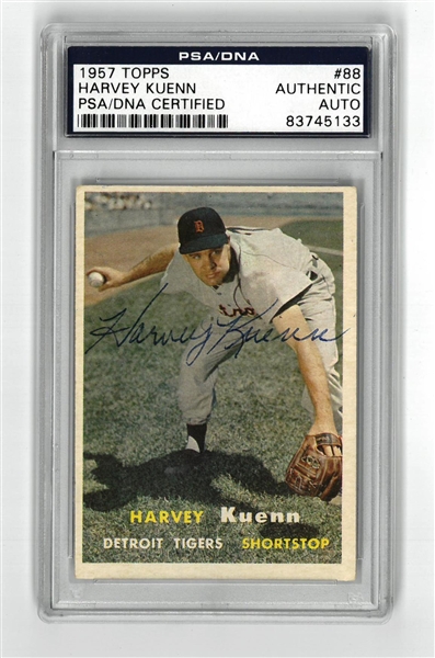 Harvey Kuenn Autographed 1957 Topps