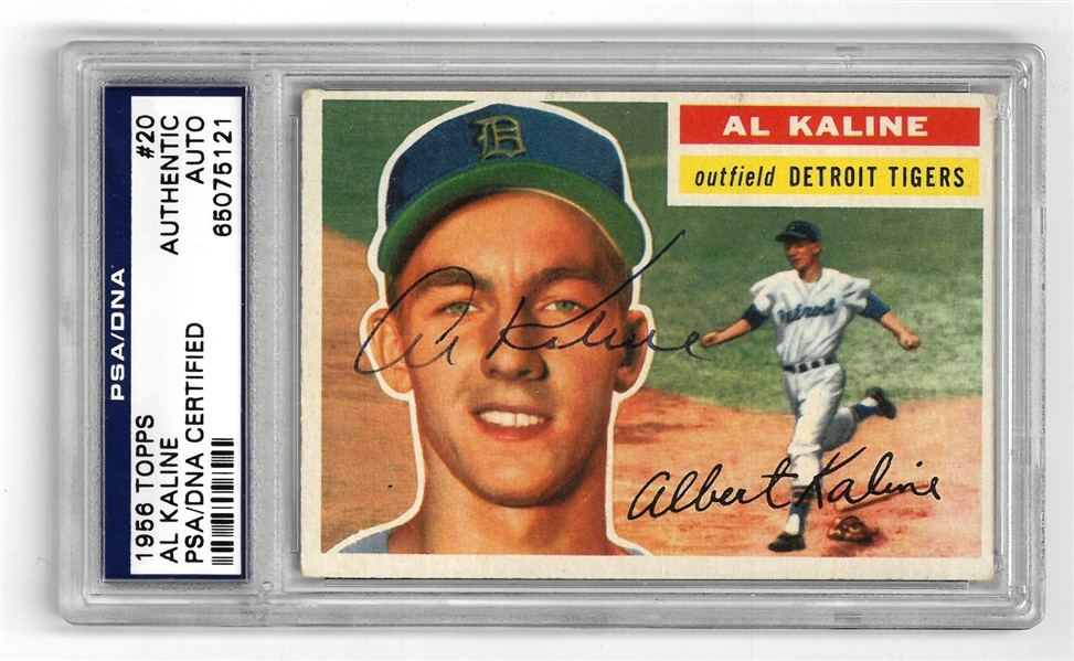 Al Kaline Autographed 1956 Topps