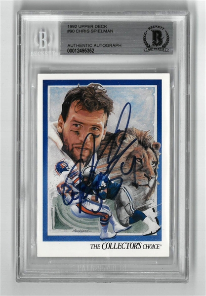 Chris Spielman Autographed 1992 Upper Deck