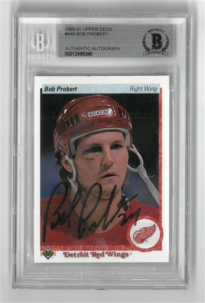 Bob Probert Autographed 1990 Upper Deck Card