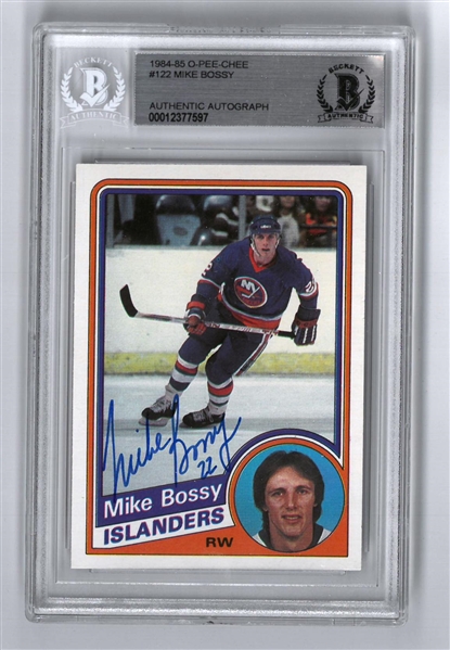 Mike Bossy Autographed 1984/85 OPC