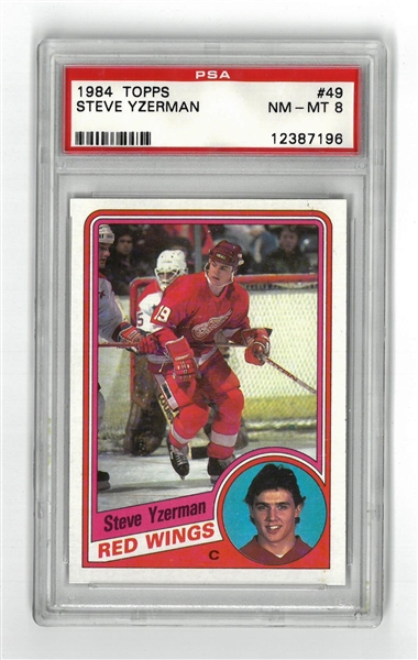 Steve Yzerman PSA 8 1984/85 Topps Rookie Card