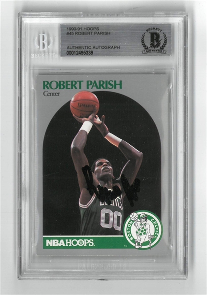 Robert Parish Autographed 1990/91 Hoops