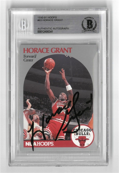 Horace Grant Autographed 1990/91 Hoops