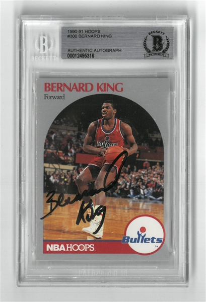 Bernard King Autographed 1990/91 Hoops