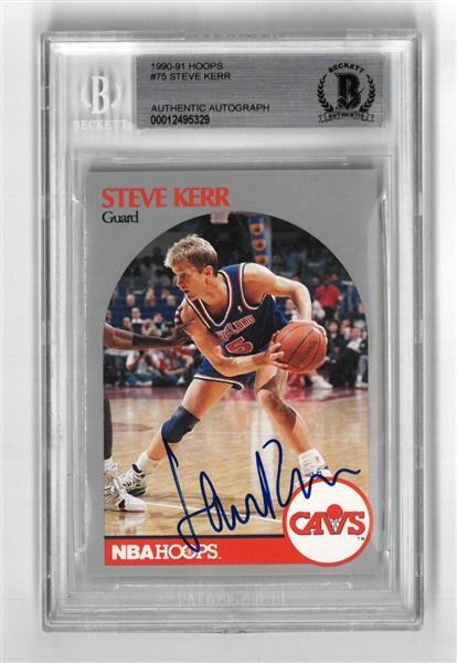 Steve Kerr Autographed 1990/91 Hoops