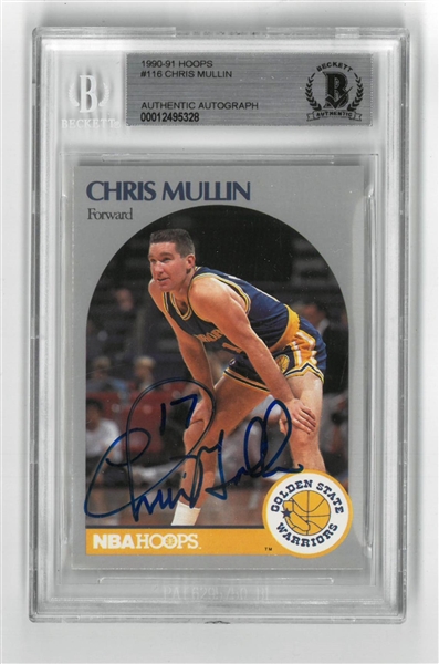 Chris Mullin Autographed 1990/91 Hoops