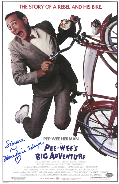 Diane Salinger Autographed 11x17 Pee Wee Herman Poster