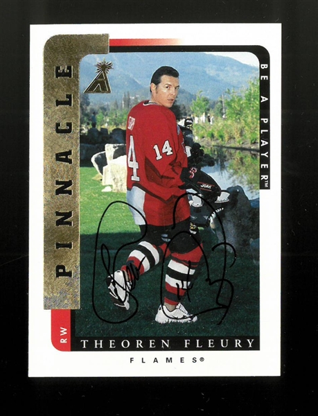 Theo Fleury Autographed Be a Player Card