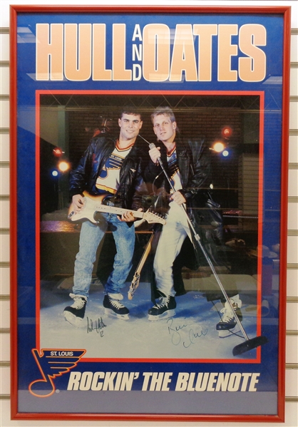 Brett Hull & Adam Oates Autographed Framed Poster (Pick Up Only)