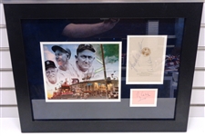 Ty Cobb, Al Kaline & Sparky Anderson Autographed Framed Display