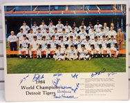 1984 Detroit Tigers Team Signed Poster