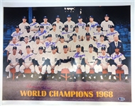 1968 Detroit Tigers 16x20 Signed by 17