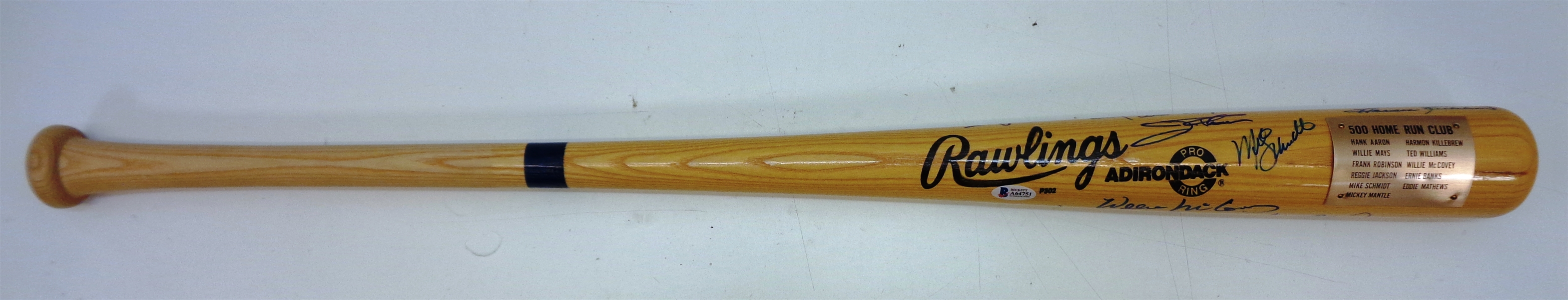 500 Home Run Hitters L/E Autographed Bat with 14 Signatures