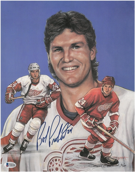 Bob Probert Autographed 11x14 Lithograph