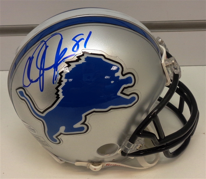 Calvin Johnson Autographed Mini Helmet