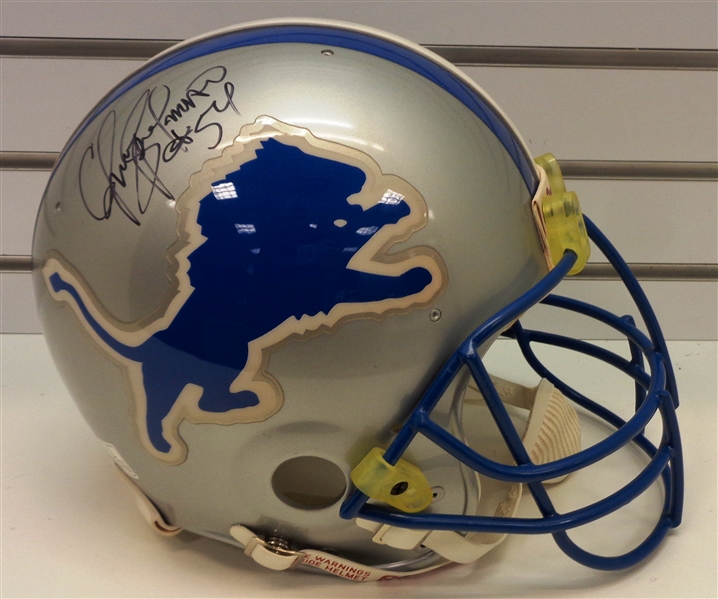 Chris Spielman Autographed Lions Authentic Riddell Helmet