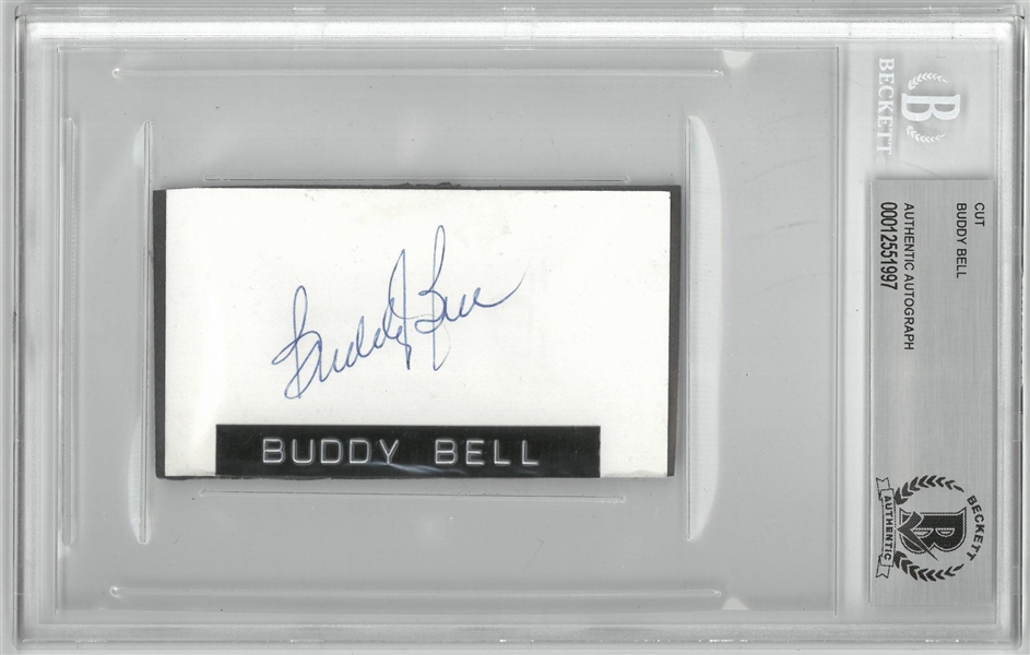 Buddy Bell Autographed 4x2 Cut