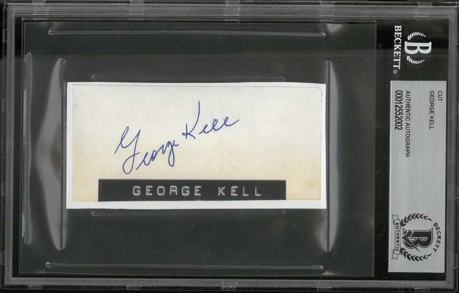 George Kell Autographed 2x4 Cut