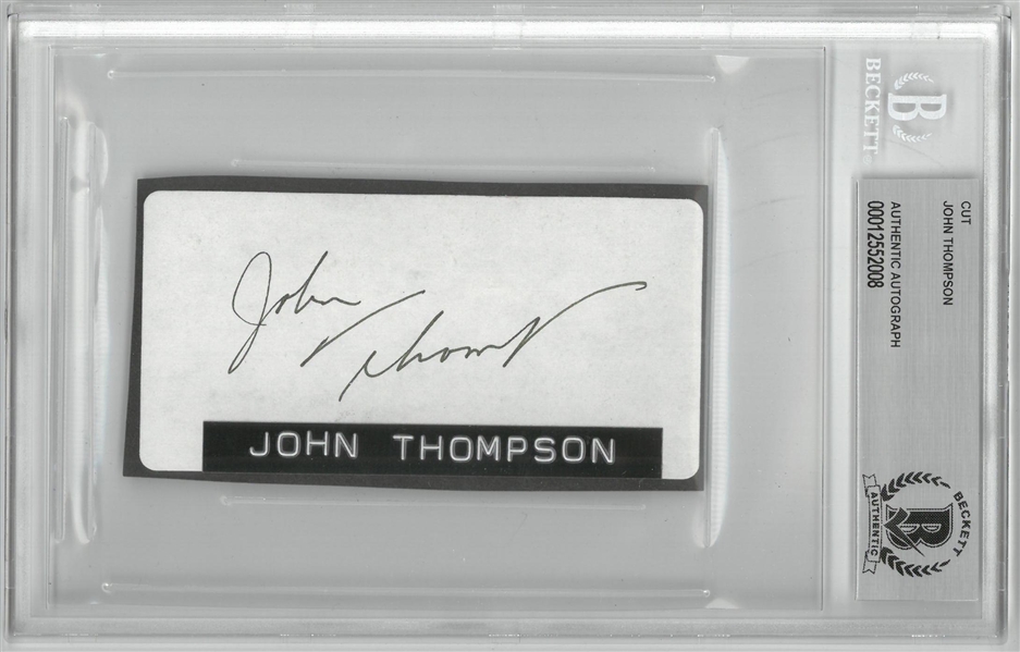 John Thompson Autographed 2x4 Cut