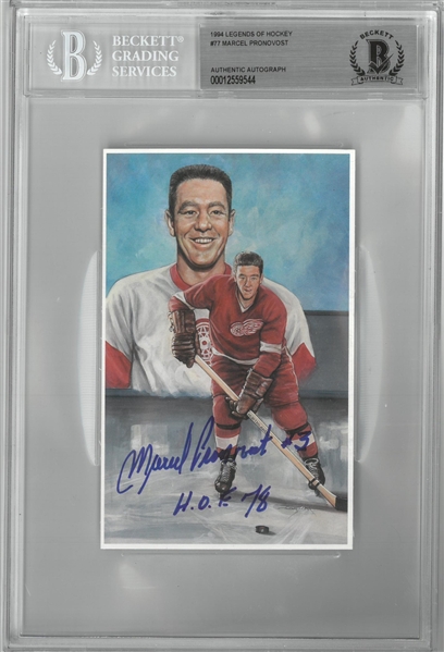 Marcel Pronovost Autographed Legends of Hockey Card