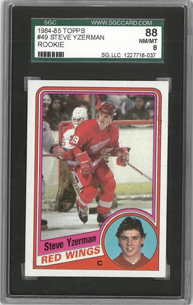 Steve Yzerman 1984/85 Topps Rookie SGC 88