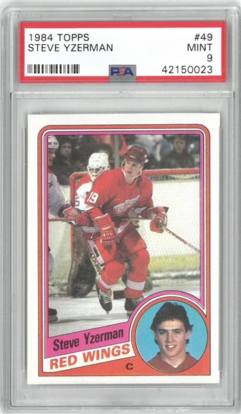 Steve Yzerman 1984/85 Topps Rookie PSA 9