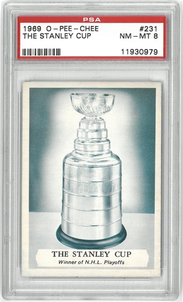 PSA 8 1969 O-Pee-Chee Stanley Cup