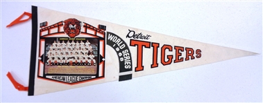 1968 Detroit Tigers World Series Team Photo Pennant