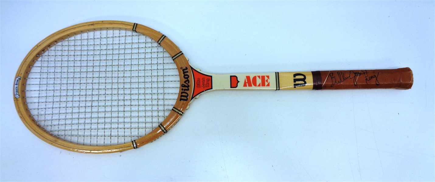 Billie Jean King Autographed Tennis Racket