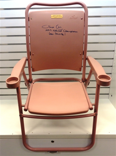 Rose Bowl Folding Chair Signed by Lloyd Carr