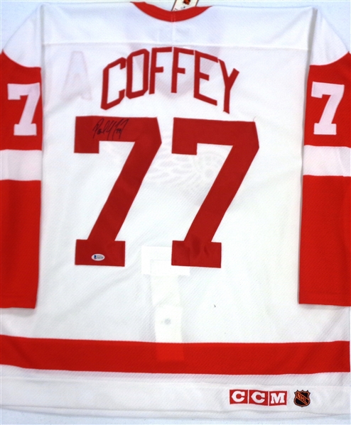 Paul Coffey Autographed Authentic Red Wings Jersey