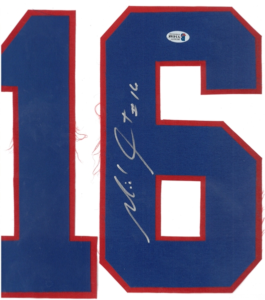 Michel Goulet Autographed Jersey Number