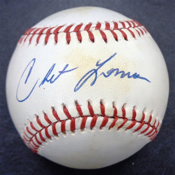 Chet Lemon Autographed Baseball