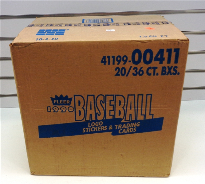 1990 Fleer Baseball Unopened Wax Case