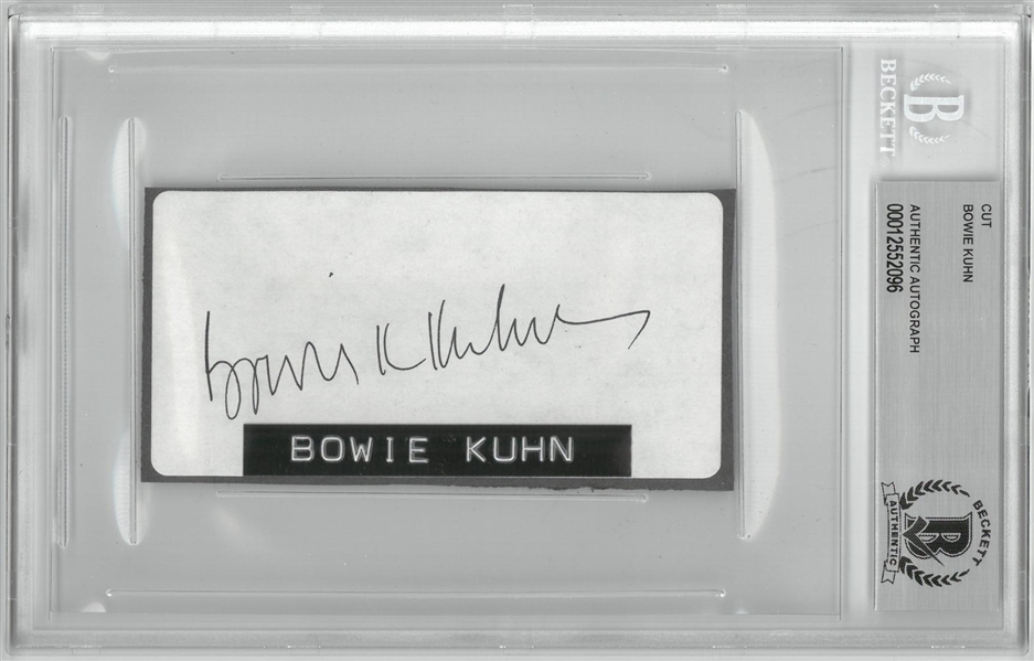 Bowie Kuhn Autographed 2x4 Cut