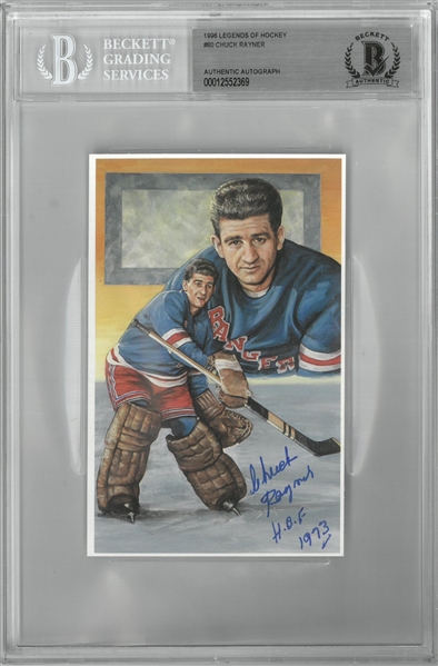 Chuck Rayner Autographed Legends of Hockey Card