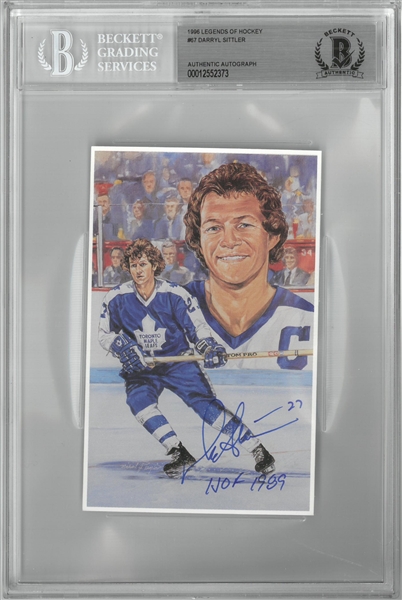 Darryl Sittler Autographed Legends of Hockey Card