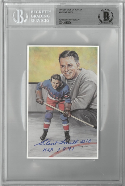 Clint Smith Autographed Legends of Hockey Card
