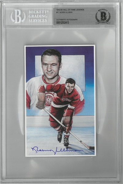 Norm Ullman Autographed Legends of Hockey Card