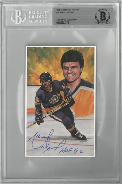 Marcel Dionne Autographed Legends of Hockey Card
