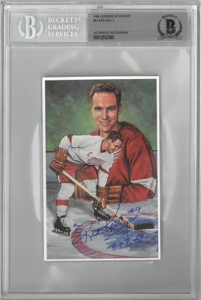 Red Kelly Autographed Legends of Hockey Card
