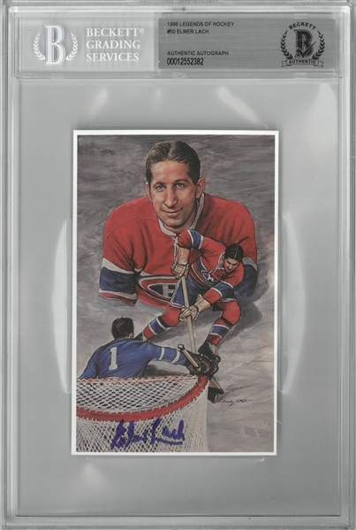 Elmer Lach Autographed Legends of Hockey Card