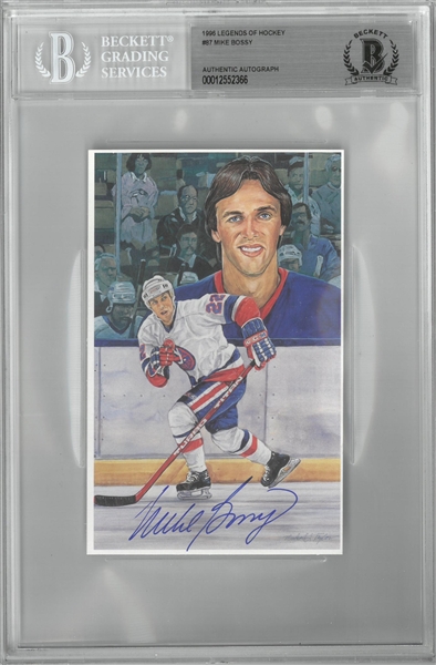 Mike Bossy Autographed Legends of Hockey Card