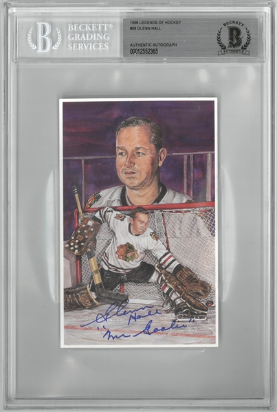 Glenn Hall Autographed Legends of Hockey Card
