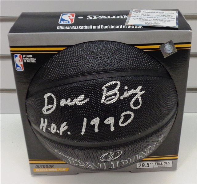 Dave Bing Autographed Black Basketball w/ HOF