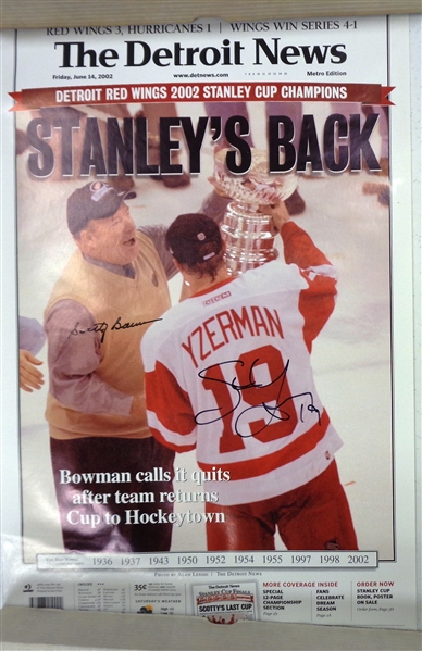 Yzerman & Bowman Autographed 16x24 Poster